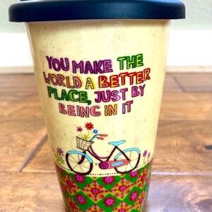 NATURAL LIFE Tall Ceramic Travel coffee mug